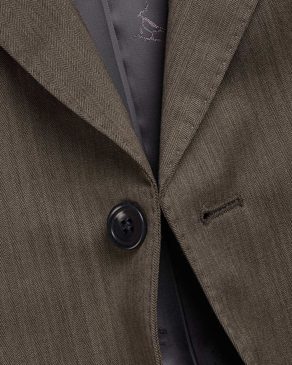 Ultimate Performance Herringbone Suit Jacket - Mocha