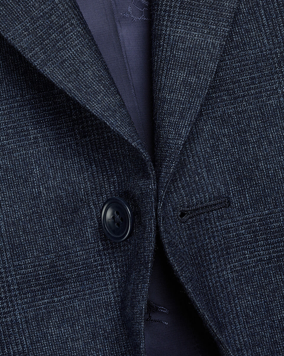 Ultimate Performance Check Suit Jacket - Steel Blue Secondary image