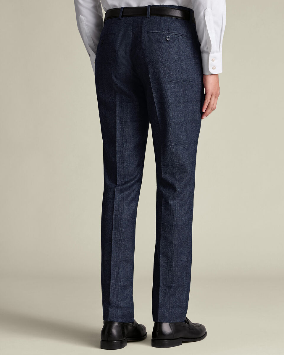 Ultimate Performance Check Suit Pants - Steel Blue