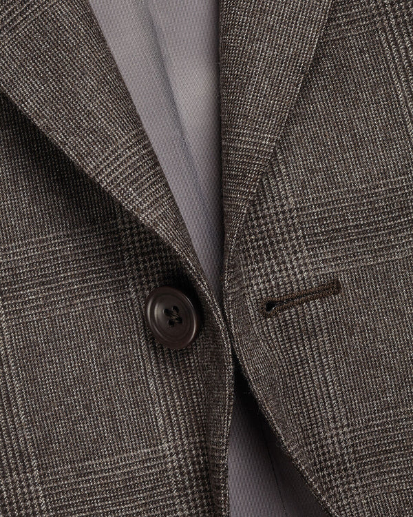 Ultimate Performance Check Suit Jacket - Mocha