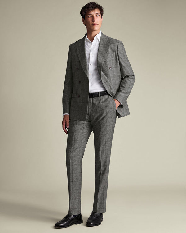 Ultimate Performance Check Suit Pants - Gray