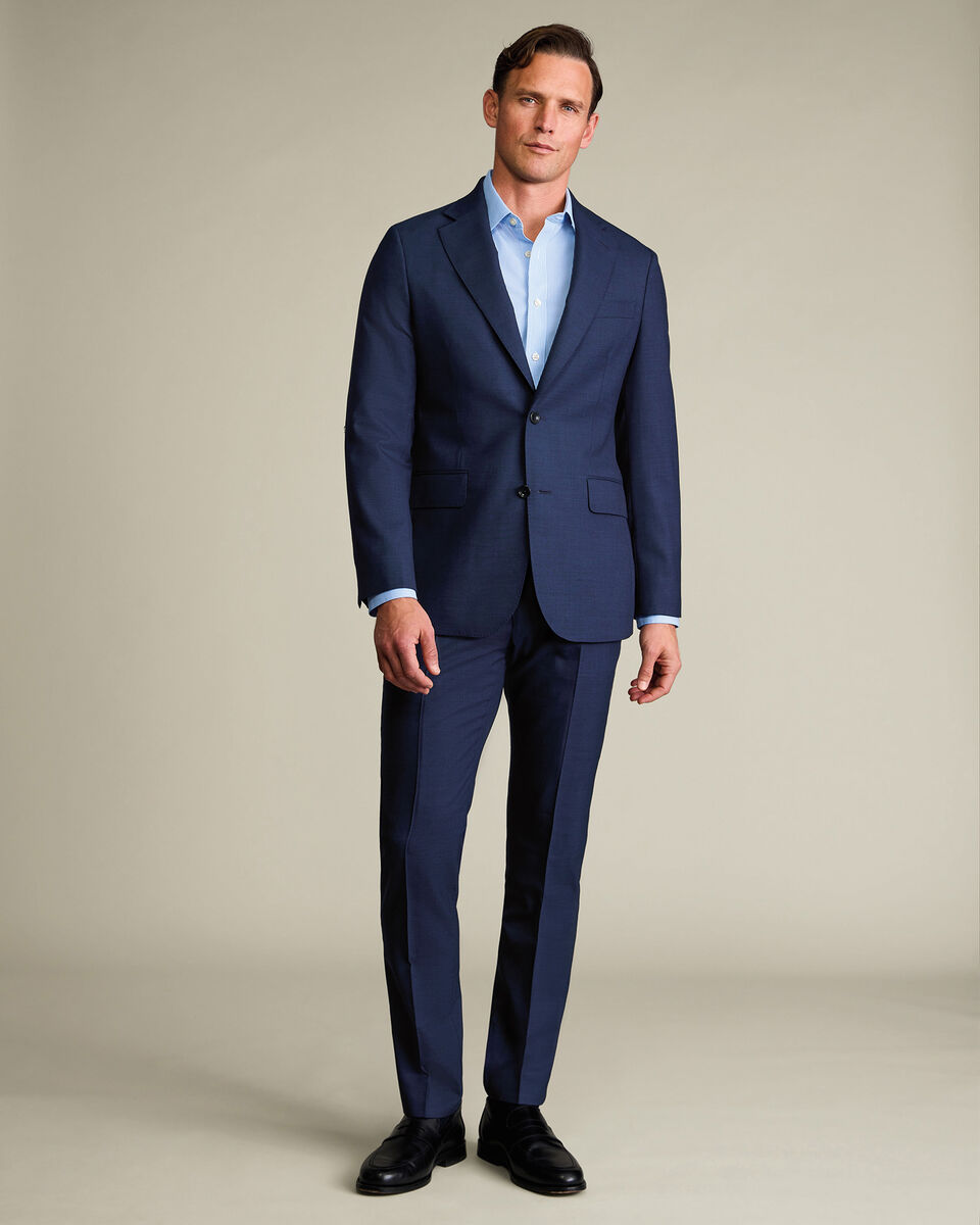 Ultimate Performance Sharkskin Suit Jacket – Indigo Blue