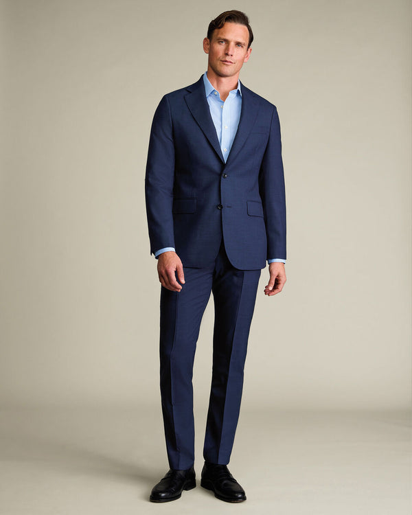 Ultimate Performance Sharkskin Suit Jacket – Indigo Blue