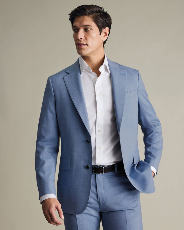Ultimate Performance Sharkskin Suit Jacket – Light Blue