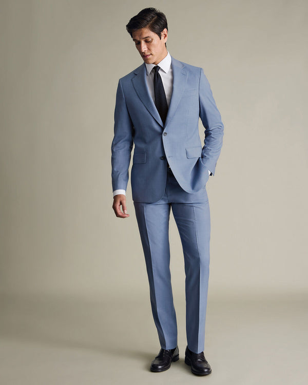 Ultimate Performance Sharkskin Suit Jacket – Light Blue
