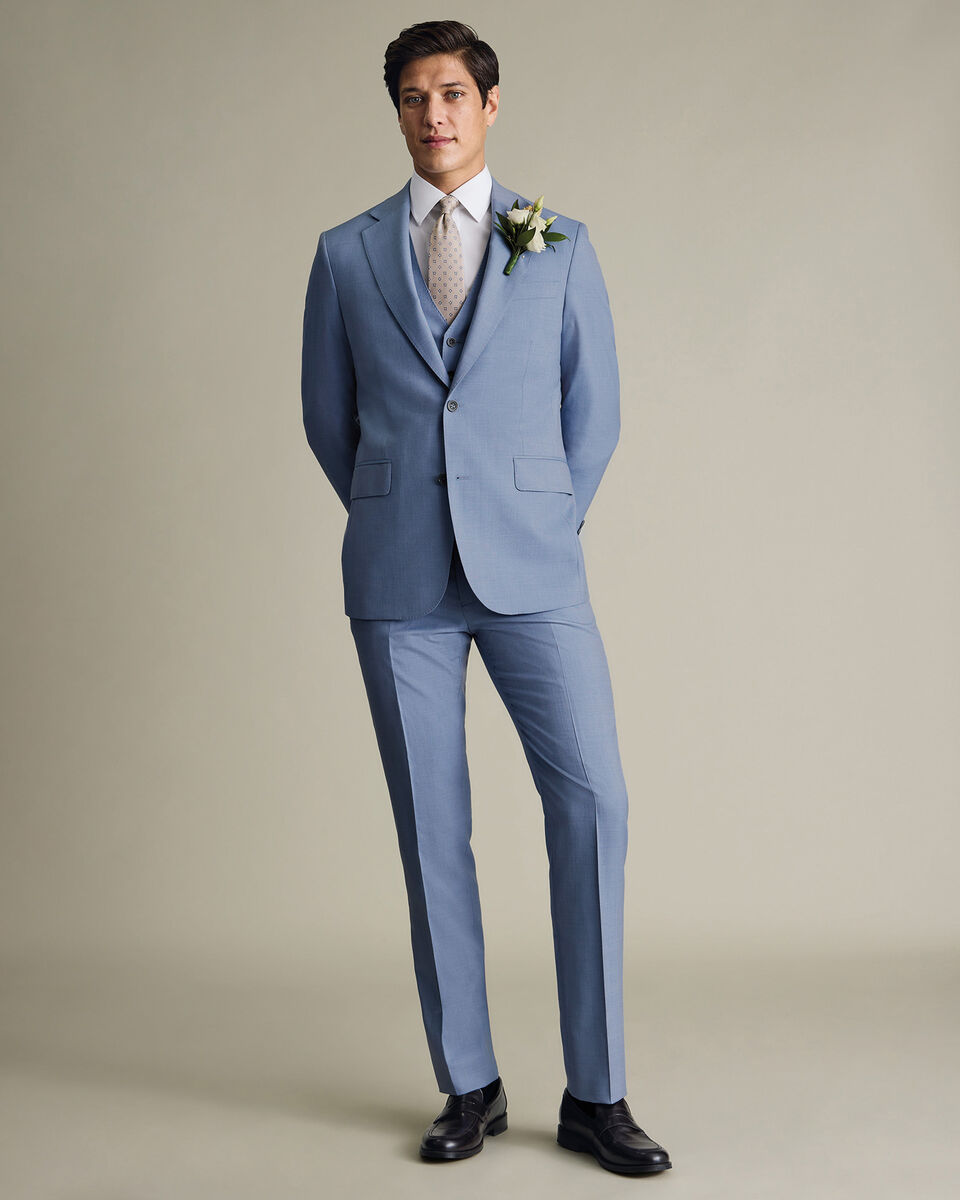 Ultimate Performance Sharkskin Suit Jacket – Light Blue