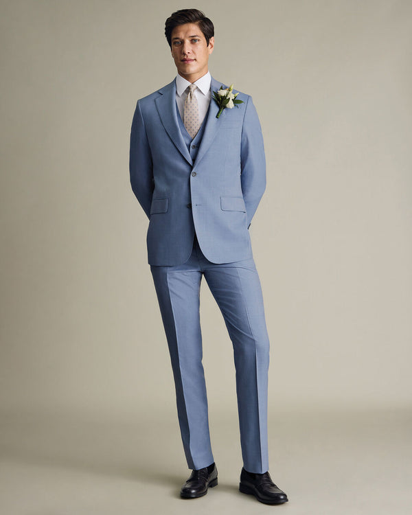 Ultimate Performance Sharkskin Suit Jacket – Light Blue