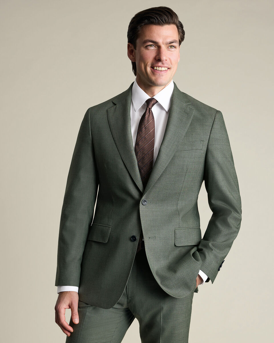 Ultimate Performance Sharkskin Suit Jacket – Sage Green