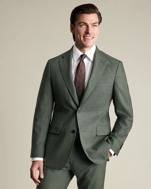 Ultimate Performance Sharkskin Suit Jacket – Sage Green