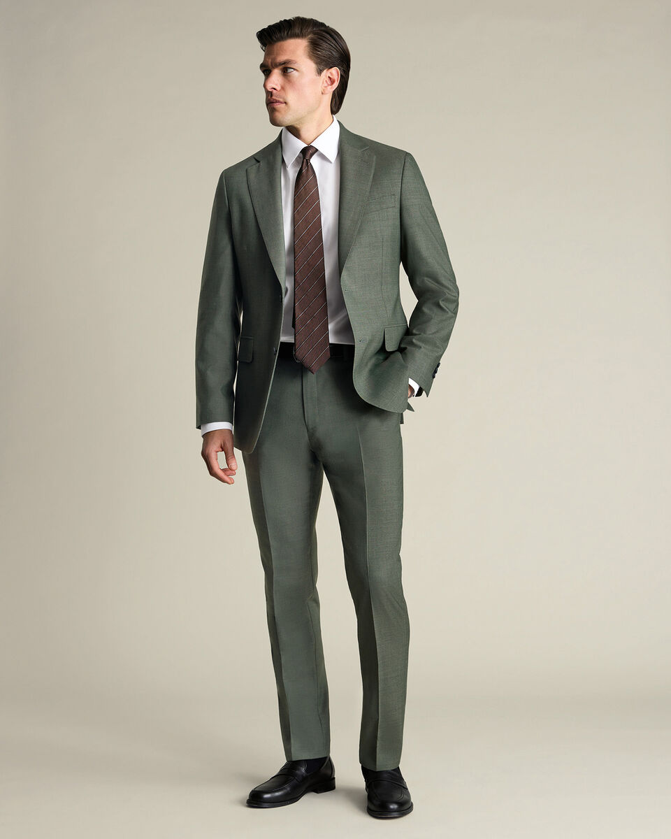 Ultimate Performance Sharkskin Suit Jacket – Sage Green