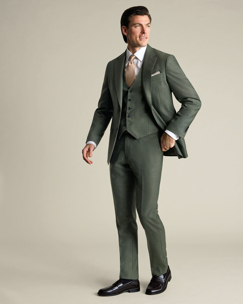 Ultimate Performance Sharkskin Suit Jacket – Sage Green