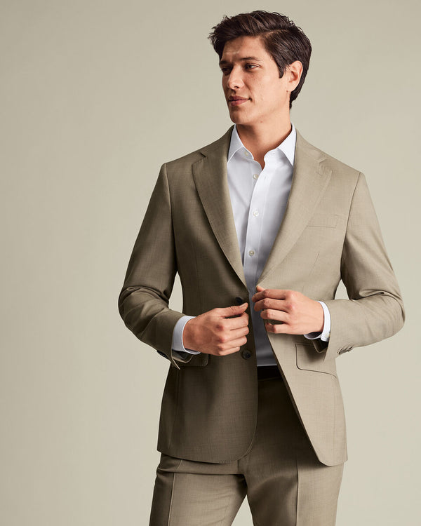 Ultimate Performance Sharkskin Suit Jacket – Taupe