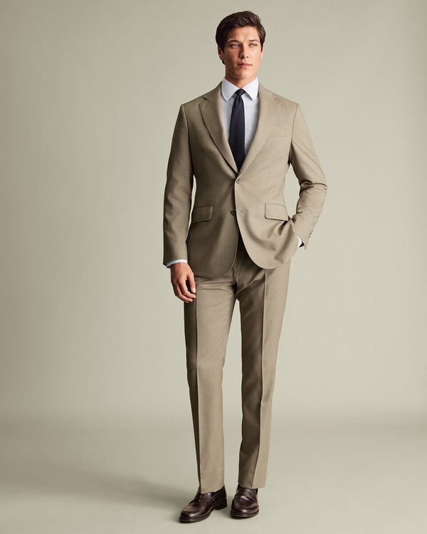 Ultimate Performance Sharkskin Suit Jacket – Taupe