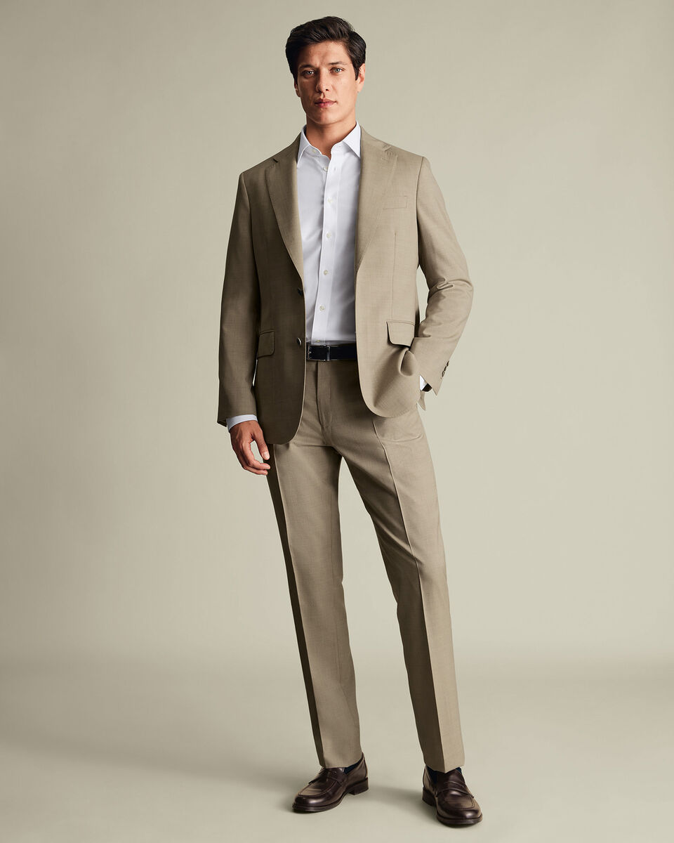 Ultimate Performance Sharkskin Suit Pants – Taupe