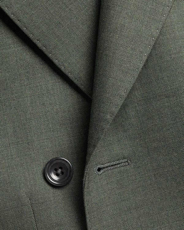 Double Breasted Ultimate Performance Sharkskin Suit Jacket – Sage Green