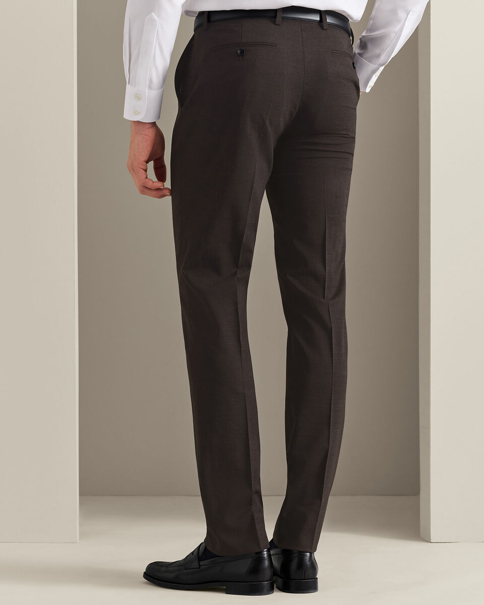 Ultimate Performance Prince of Wales Suit Pants - Chocolate Brown Secondary image