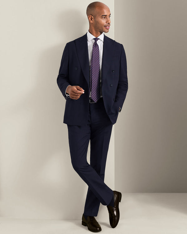 Double Breasted Ultimate Performance Suit Jacket - Dark Navy
