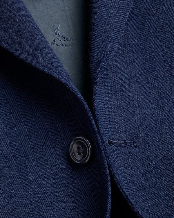 Ultimate Performance Herringbone Suit Jacket - Royal Blue