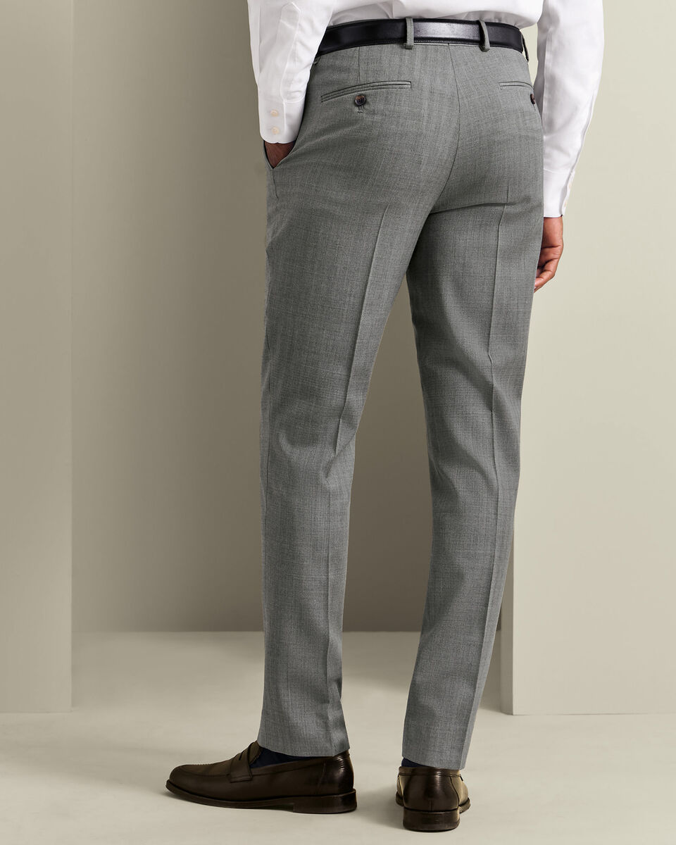 Ultimate Performance Herringbone Suit Pants - Grey