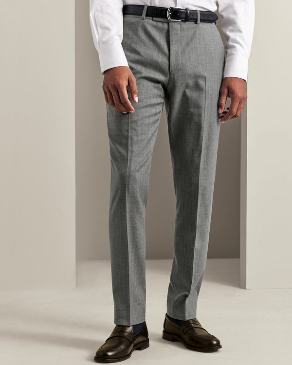 Ultimate Performance Herringbone Suit Pants - Grey