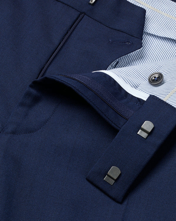 Ultimate Performance Herringbone Suit Pants - Royal Blue
