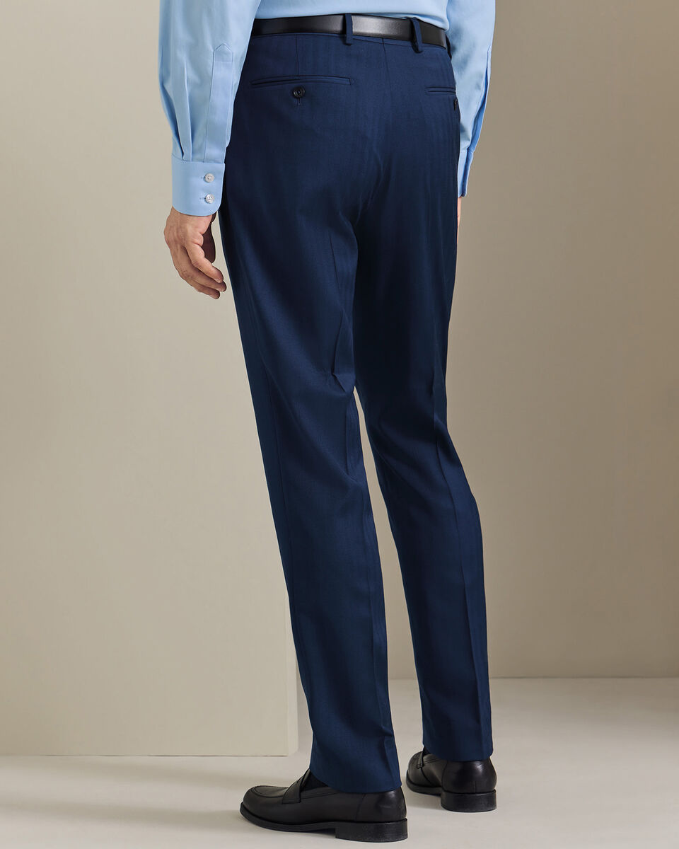 Ultimate Performance Herringbone Suit Pants - Royal Blue