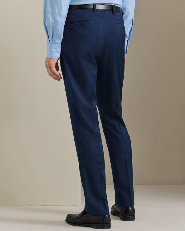 Ultimate Performance Herringbone Suit Pants - Royal Blue