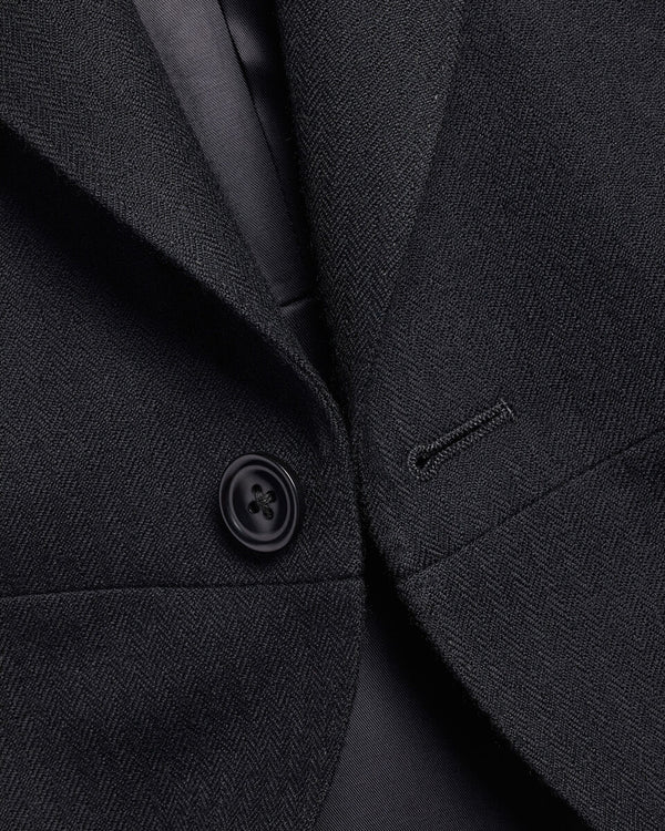 Morning Suit Tail Coat - Black Herringbone