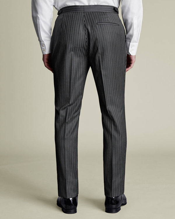 Stripe Morning Suit Pants - Black