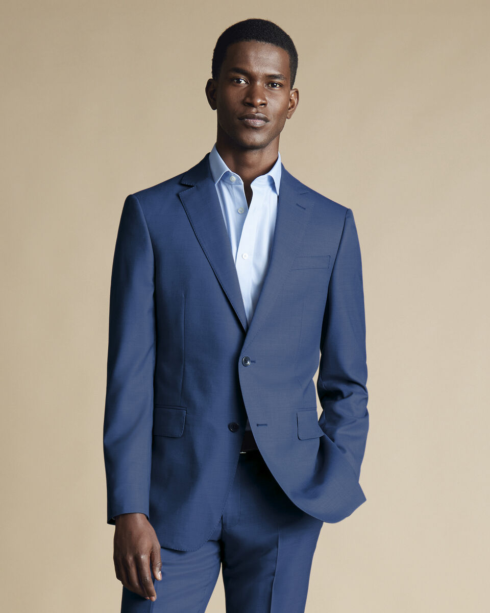 Ultimate Performance Sharkskin Suit Jacket - Indigo Blue Main image