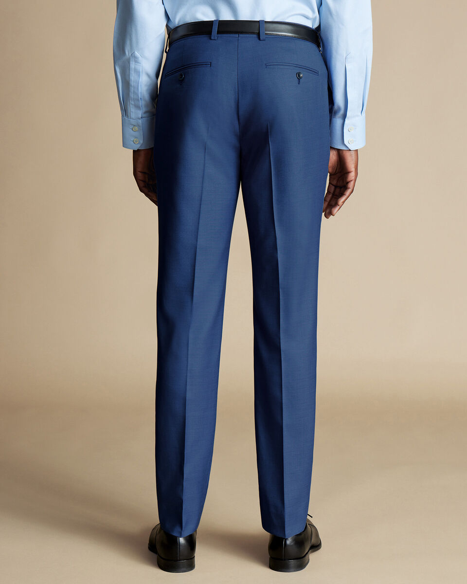 Ultimate Performance Sharkskin Suit Pants - Indigo Blue