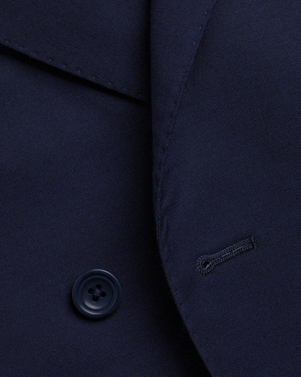 Double Breasted Italian Luxury Suit Jacket - Dark Navy
