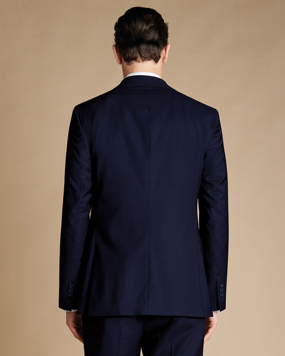 Double Breasted Italian Luxury Suit Jacket - Dark Navy