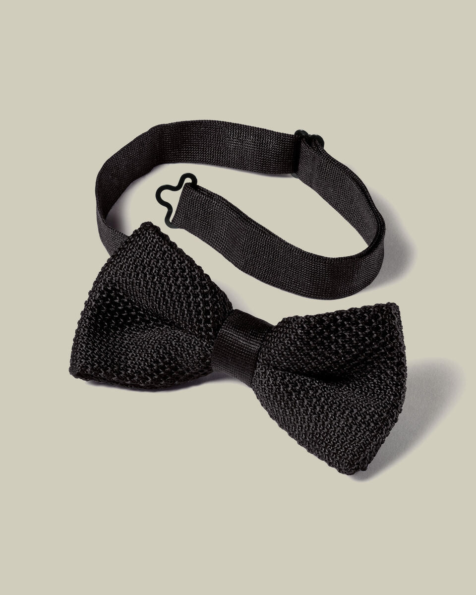 Knitted Bow Tie - Black