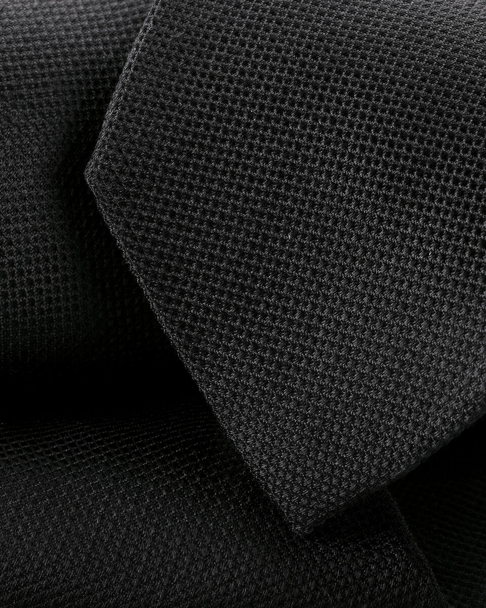 Silk Textured Tie - Black