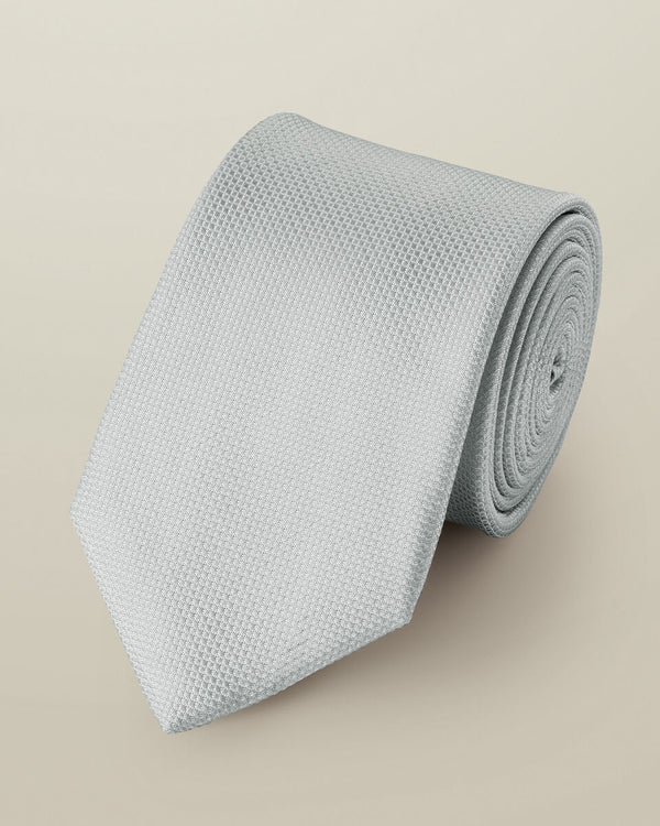 Silk Textured Tie - Ice Blue