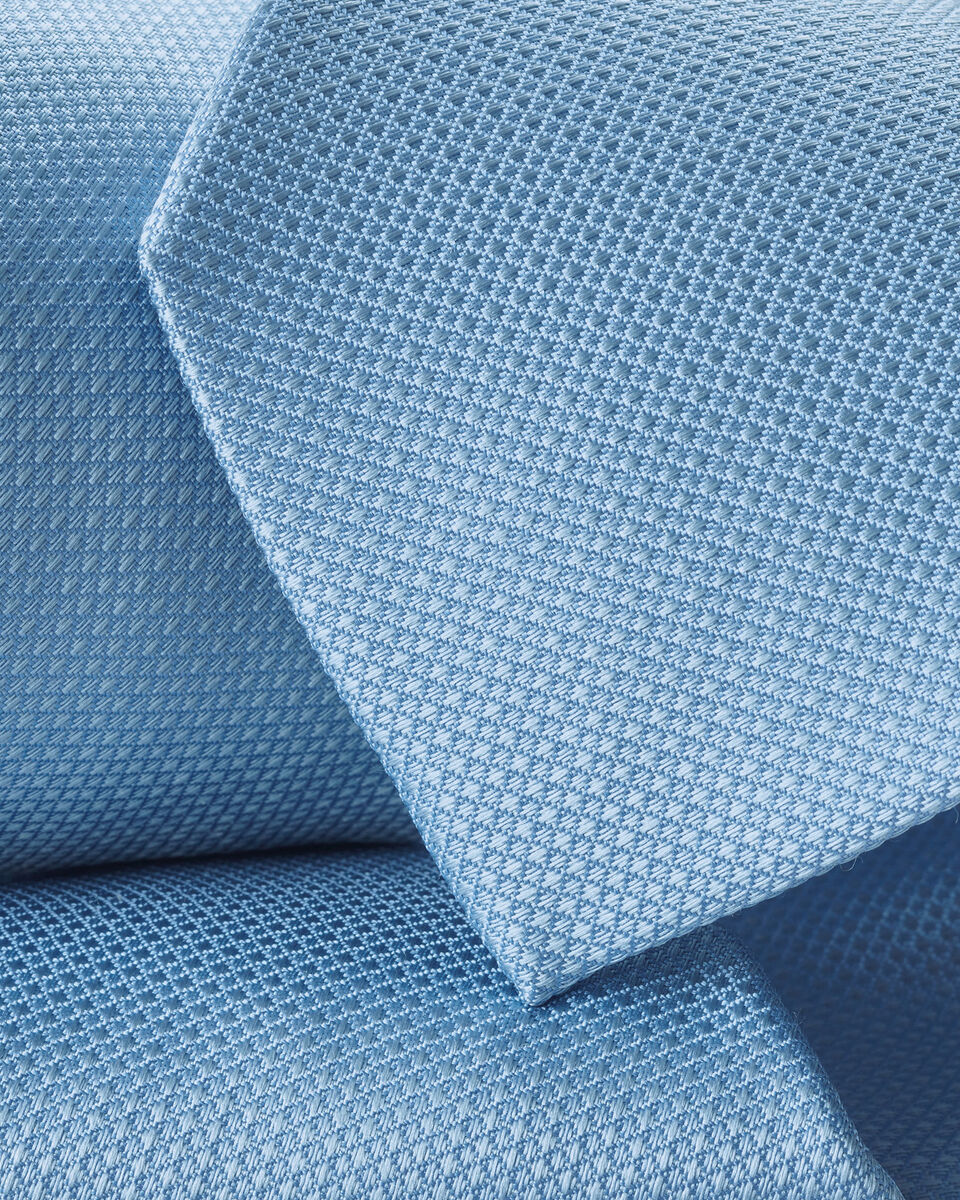 Silk Textured Tie - Sky Blue