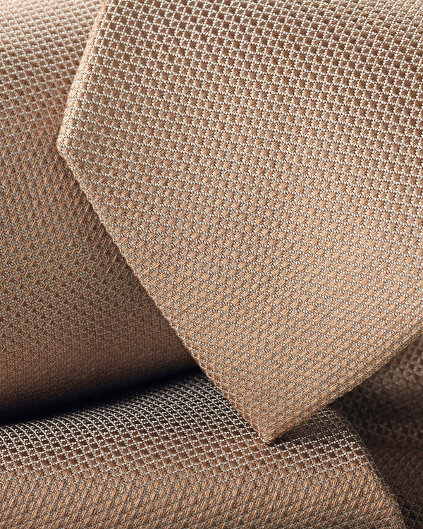 Silk Textured Tie - Sand