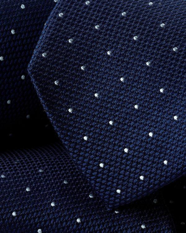 Silk Spot Tie - Petrol Blue & Light Blue