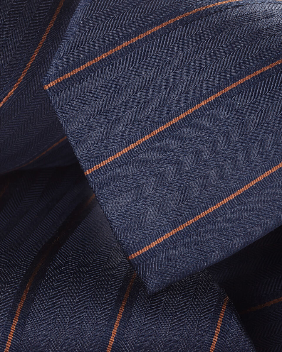 Silk Stripe Tie - Royal Blue