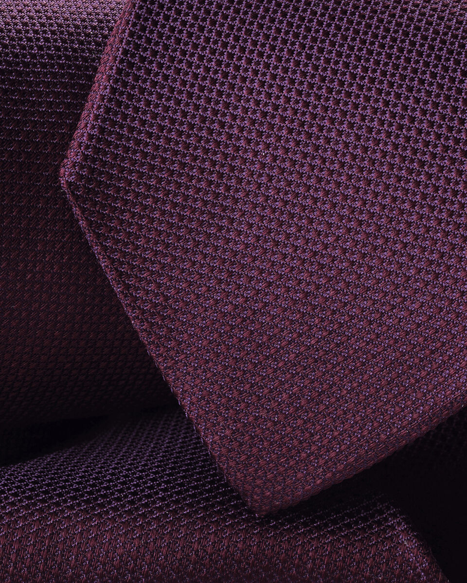 Silk Textured Tie - Blackberry Purple
