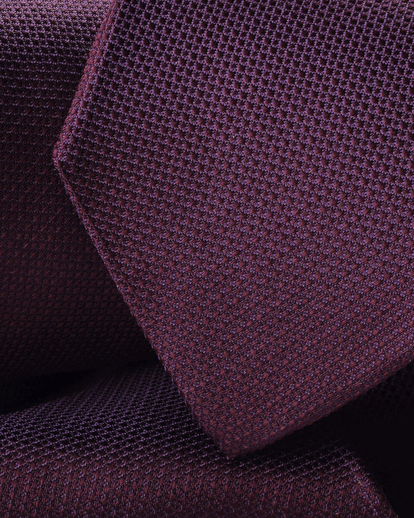 Silk Textured Tie - Blackberry Purple