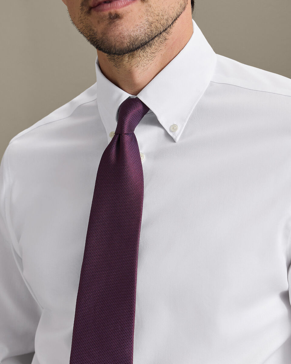 Silk Textured Tie - Blackberry Purple Secondary image