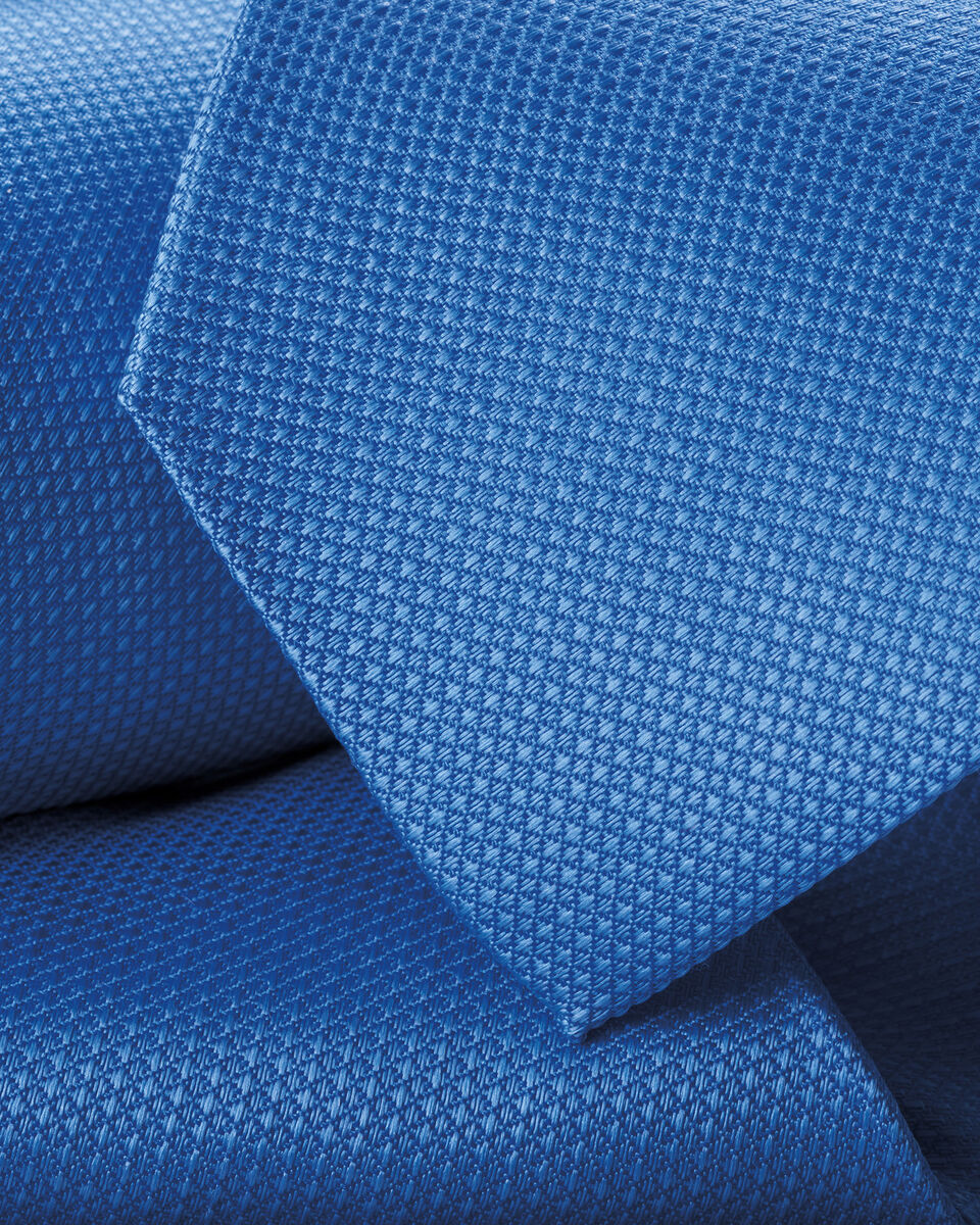 Silk Textured Tie – Cobalt Blue