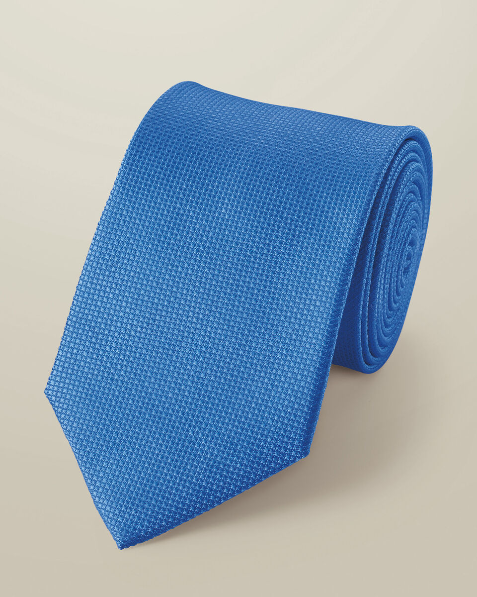 Silk Textured Tie – Cobalt Blue