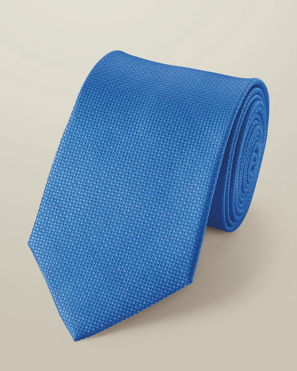 Silk Textured Tie – Cobalt Blue