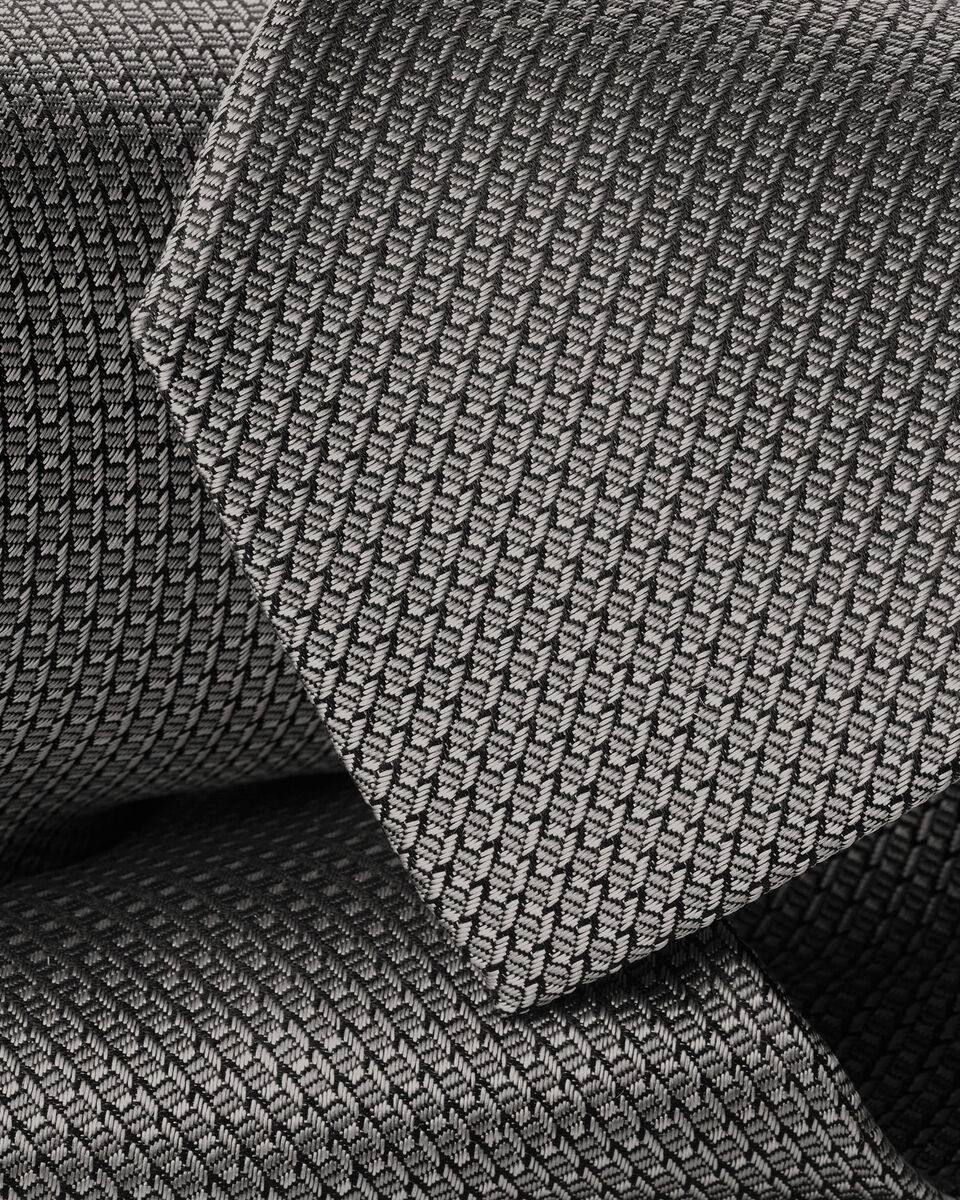 Silk Patterned Tie - Grey
