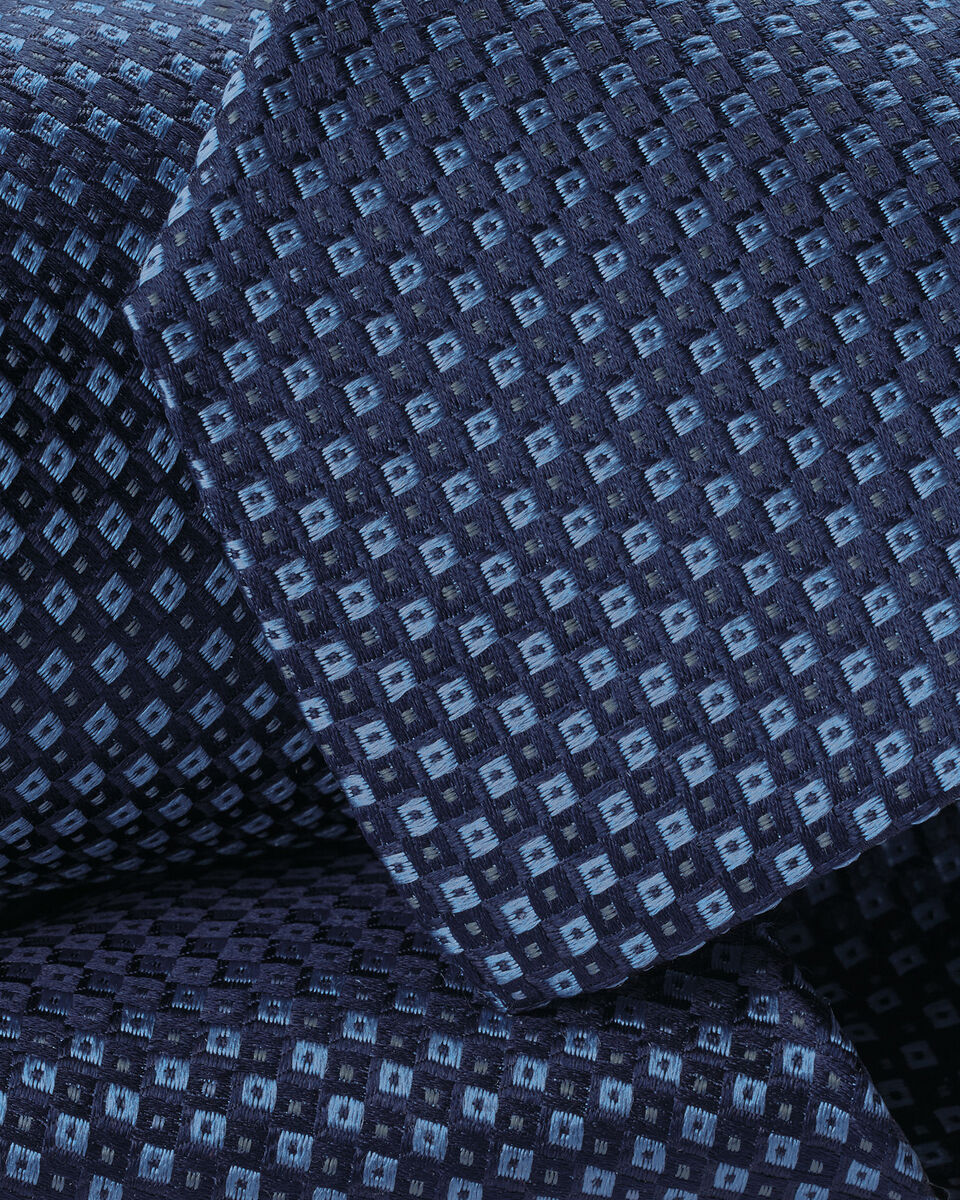 Silk Patterned Tie - Royal Blue Secondary image