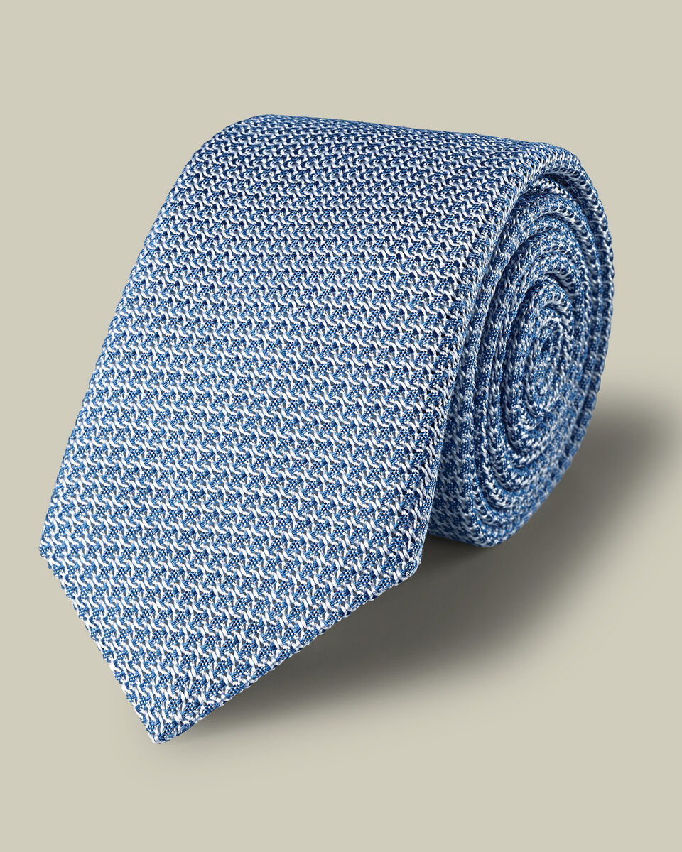 Silk Grenadine Tie - Light Blue
