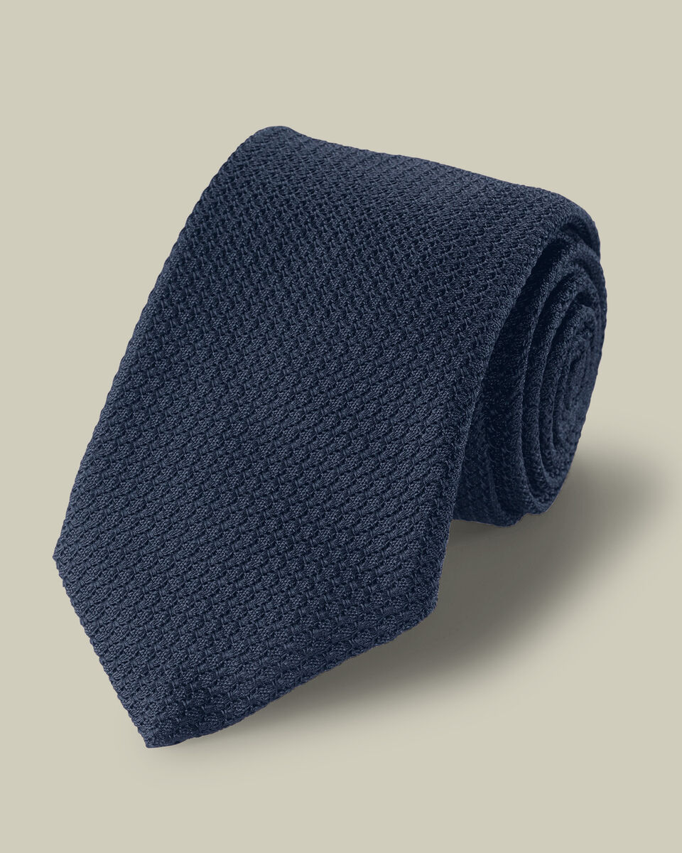 Silk Grenadine Tie - Petrol Blue